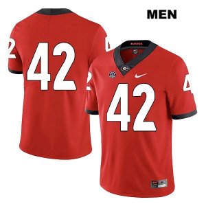 Men's Georgia Bulldogs NCAA #42 Jake Skole Nike Stitched Red Legend Authentic No Name College Football Jersey LOJ8254MI